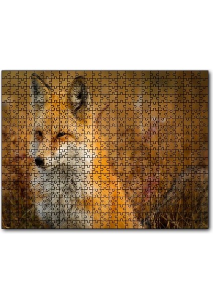 Kahverengi Tilki ve Çayırlar 255 Parça Puzzle Yapboz Mdf (Ahşap)