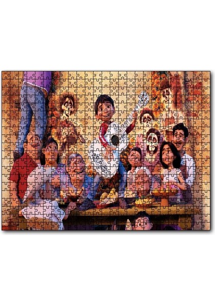 Coco Pixar Masada Gitar Çalıyor 120 Parça Puzzle Yapboz Mdf (Ahşap)