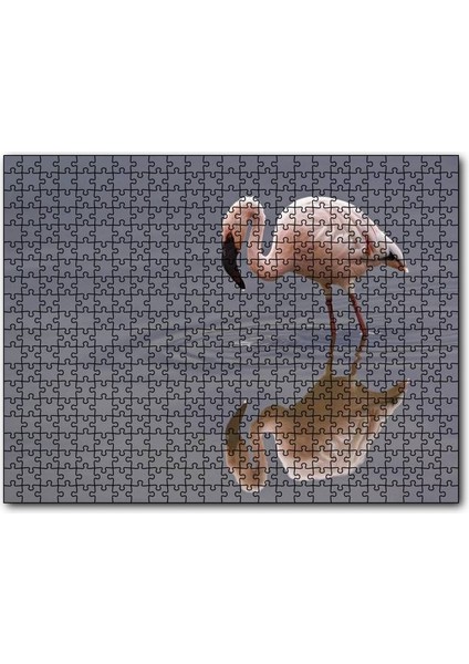 Gölde Avlanan Flamingo 120 Parça Puzzle Yapboz Mdf (Ahşap)