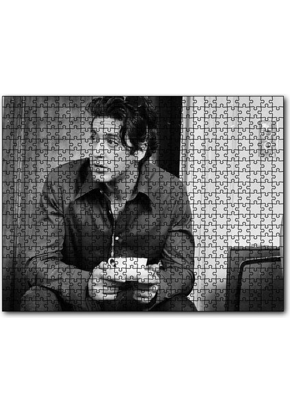 Al Pacino Elinde Kahve Fincanı 255 Parça Puzzle Yapboz Mdf (Ahşap)
