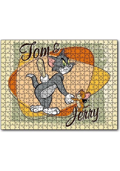 Tom ve Jerry Sopa ve Dinamit 1000 Parça Puzzle Yapboz Mdf(Ahşap)