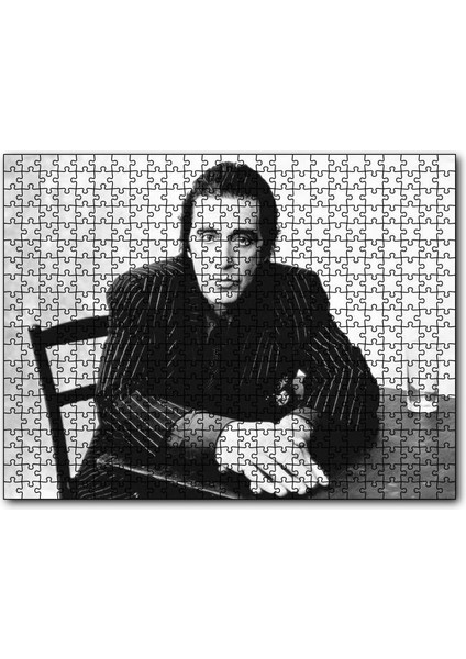 Al Pacino Baba Filminden Çizgili Ceket 500 Parça Puzzle Yapboz Mdf (Ahşap)