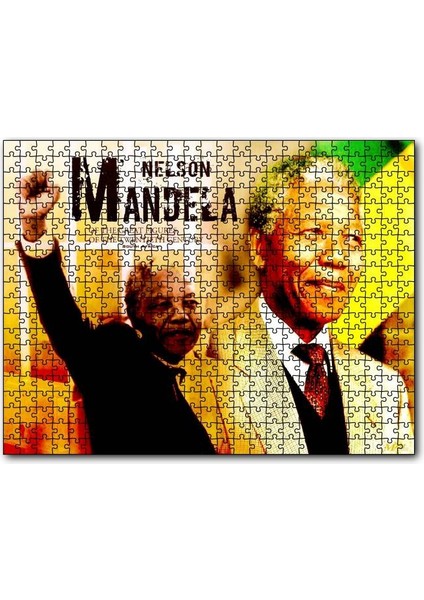 Nelson-Mandela Yumruğu Havada 255 Parça Puzzle Yapboz Mdf (Ahşap)