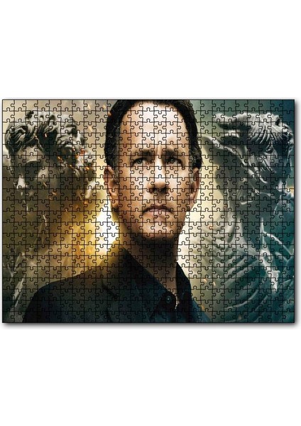 Tom Hanks Melekler ve Şeytanlar Film 120 Parça Puzzle Yapboz Mdf (Ahşap)