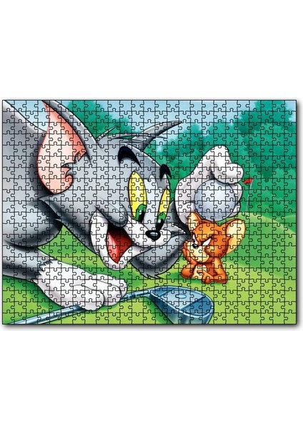 Tom ve Jerry Golf Sahası 120 Parça Puzzle Yapboz Mdf (Ahşap)