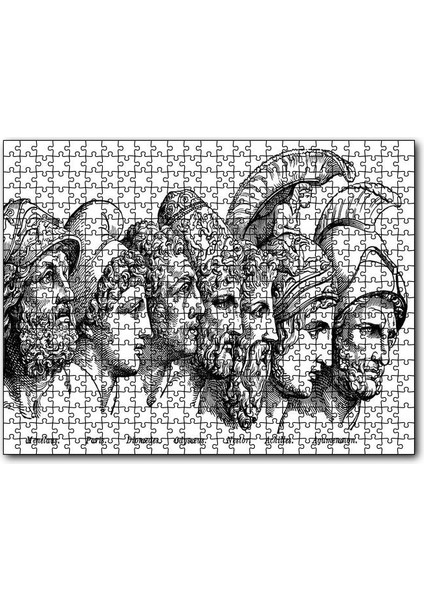 Truva Savaşı Kahramanları 120 Parça Puzzle Yapboz Mdf (Ahşap)