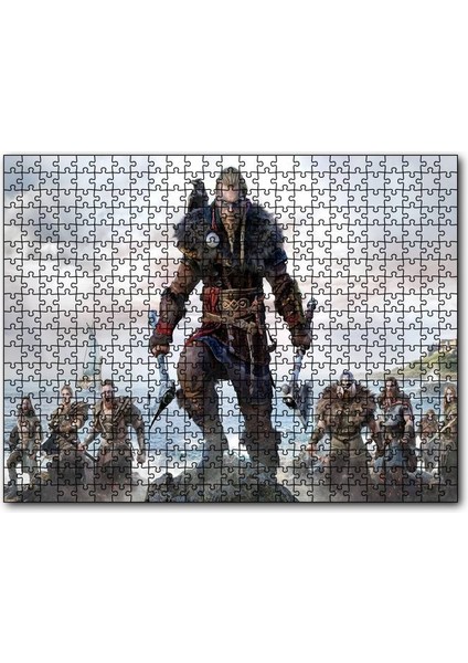 Assassins Creed Valhalla Savaşçılar Deniz Görseli 120 Parça Puzzle Yapboz Mdf (Ahşap)