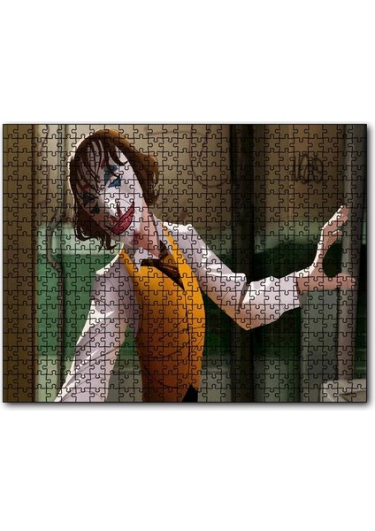 Joker Dansı Çizim Görseli 500 Parça Puzzle Yapboz Mdf (Ahşap)