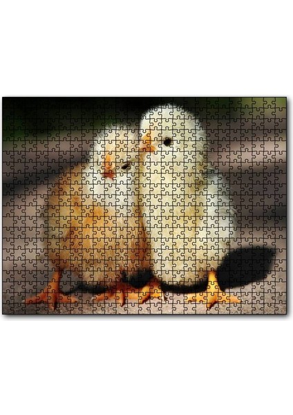 Sevimli Iki Civciv 255 Parça Puzzle Yapboz Mdf (Ahşap)