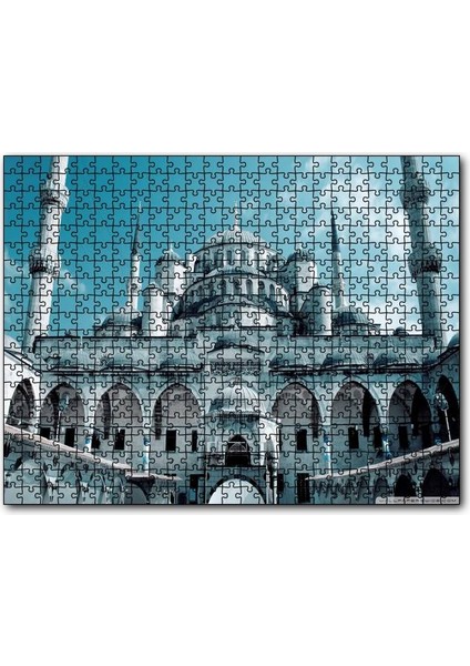 Istanbul Beyazıt Camii Avludan Görünüm 120 Parça Puzzle Yapboz Mdf (Ahşap)