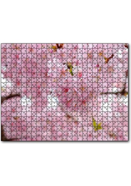 Kiraz Çiçeği Görseli 255 Parça Puzzle Yapboz Mdf (Ahşap)