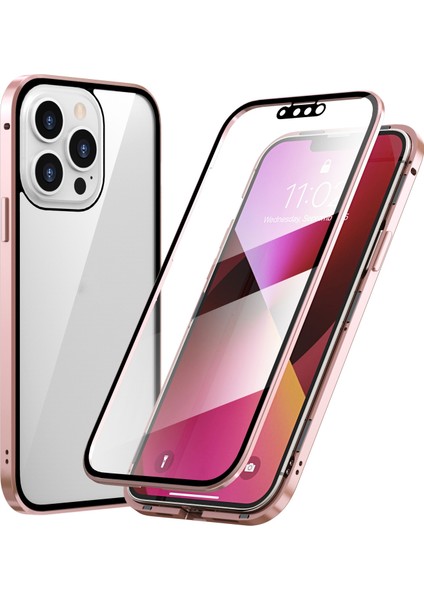 Hd Manyetik Telefon Kılıfı Için iphone 13 Pro Pembe (Yurt Dışından)