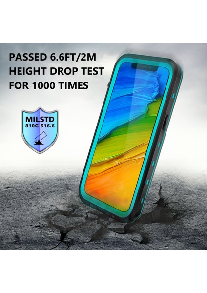 Darbeye Dayanıklı Su Geçirmez Pc + Tpu Kılıf iphone 13 Pro Mavi (Yurt Dışından) fırsatları