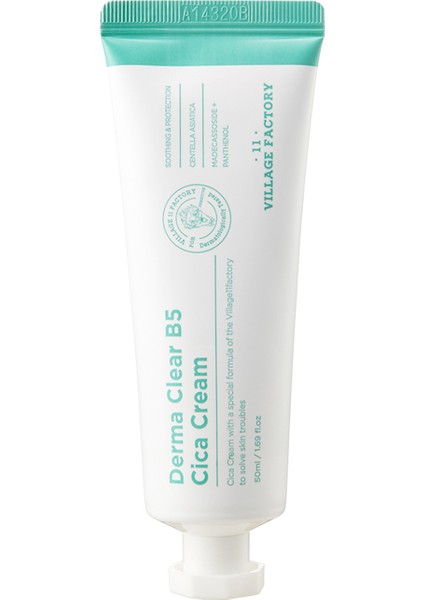 Village 11 Factory Derma Clear B5 Cica Cream - Cica Destekleyici Krem