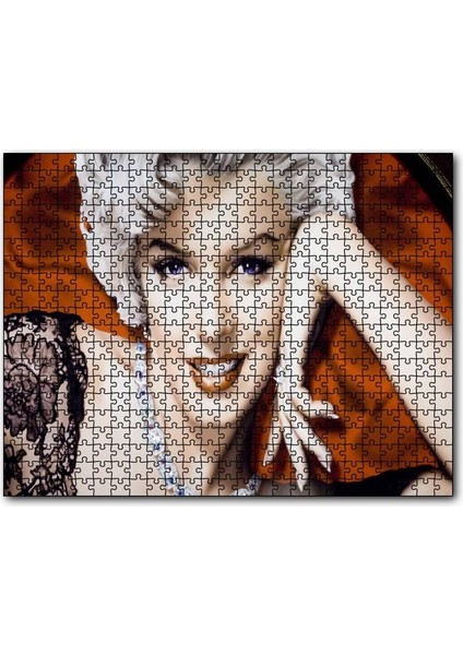 Cakapuzzle Marilyn Monreo Beyaz Saç Gülümseme Görseli 1000 Parça Puzzle Yapboz Mdf(Ahşap)
