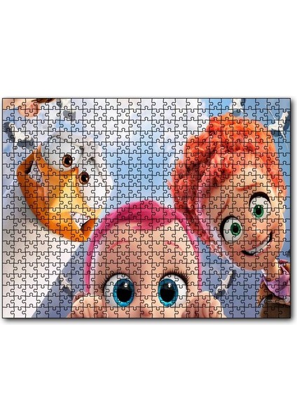 Cakapuzzle Leylek Animasyonundan Üç Karekter Görseli 255 Parça Puzzle Yapboz Mdf (Ahşap)