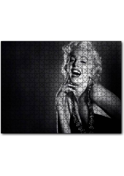 Cakapuzzle Mutlu Yıllar Marilyn Monroe Görseli 255 Parça Puzzle Yapboz Mdf (Ahşap)