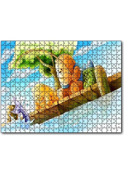 Cakapuzzle Ayı Bubu Balık Tutuyor 1000 Parça Puzzle Yapboz Mdf(Ahşap)