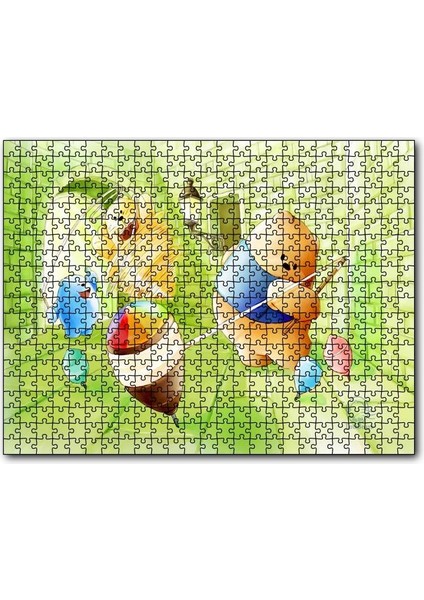 Cakapuzzle Ayı Bubu ve Topaçlar 255 Parça Puzzle Yapboz Mdf (Ahşap)