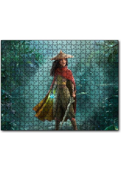 Cakapuzzle Raya ve Son Ejderha Ormanda Görseli 120 Parça Puzzle Yapboz Mdf (Ahşap)