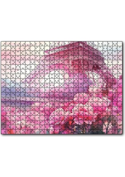 Cakapuzzle Eyfel Kulesi ve Pembe Güller 500 Parça Puzzle Yapboz Mdf (Ahşap)