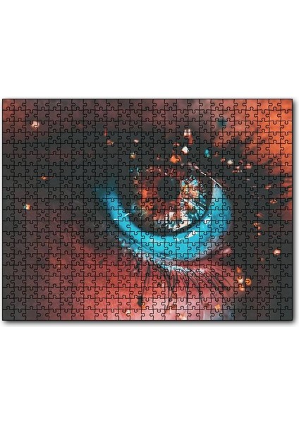 Cakapuzzle Göz ve Kirpikler Yakın Plan 255 Parça Puzzle Yapboz Mdf (Ahşap)