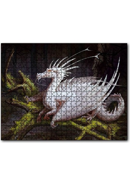 Cakapuzzle Beyaz Ejderha 255 Parça Puzzle Yapboz Mdf (Ahşap)