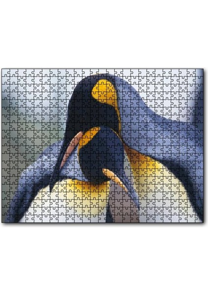 Cakapuzzle Kral Penguen Çifti 120 Parça Puzzle Yapboz Mdf (Ahşap)