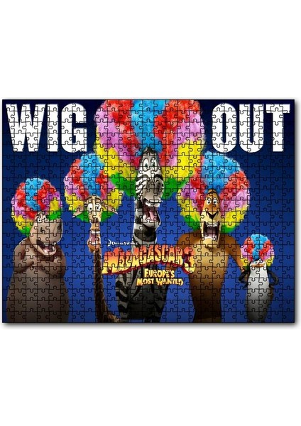 Cakapuzzle Madagascar 3 Film Afişi 1000 Parça Puzzle Yapboz Mdf(Ahşap)