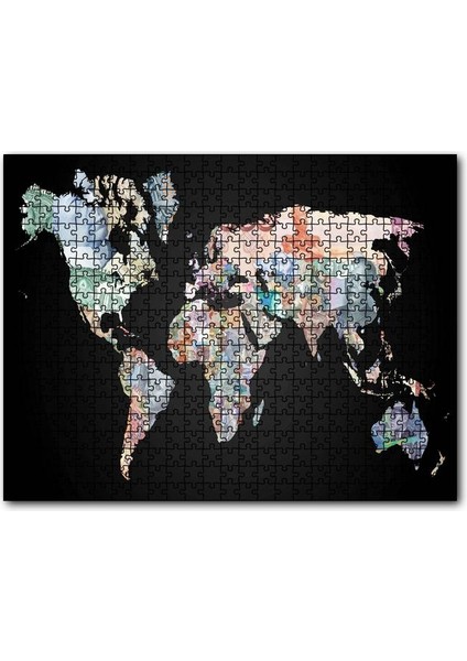 Cakapuzzle Dünya Hatitası ve Para Birimleri Görseli 120 Parça Puzzle Yapboz Mdf (Ahşap)