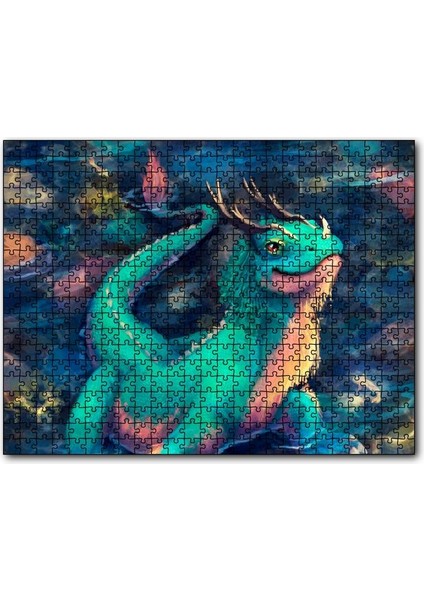 Cakapuzzle Ejderha Kertenkelesi 120 Parça Puzzle Yapboz Mdf (Ahşap)