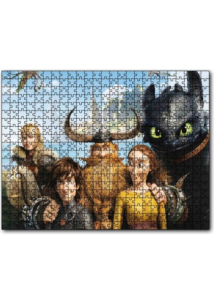 Cakapuzzle Ejderhanı Nasıl Eğitirsin 2 Karakterler 120 Parça Puzzle Yapboz Mdf (Ahşap)
