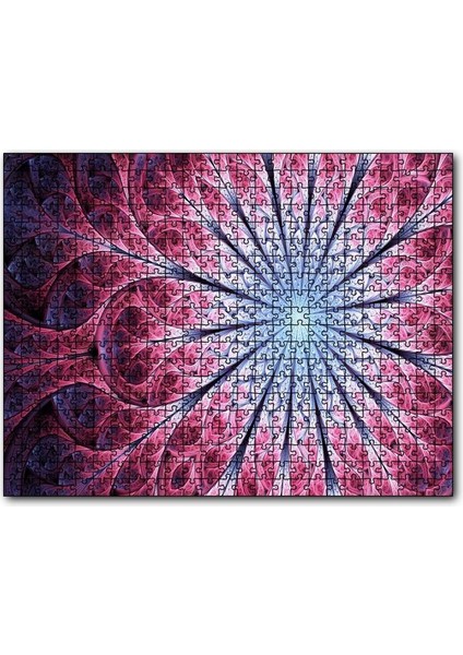 Cakapuzzle Siyah ve Gri Mandala Desen Görseli 1000 Parça Puzzle Yapboz Mdf(Ahşap)