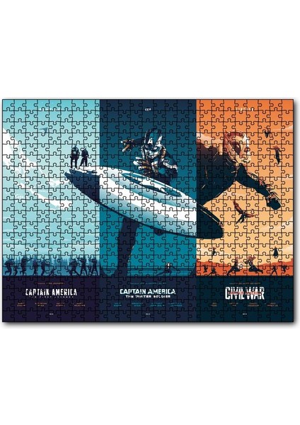 Cakapuzzle Captain America Üçlemesi 120 Parça Puzzle Yapboz Mdf (Ahşap)
