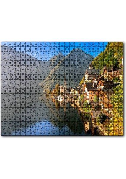 Cakapuzzle Goisern Hallstättersee Avusturya Doğada Evler Görseli 120 Parça Puzzle Yapboz Mdf (Ahşap)