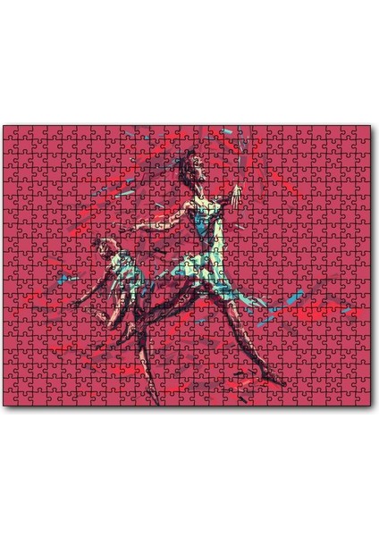 Cakapuzzle Hareketli Balerin Djital Sanat Resmi 255 Parça Puzzle Yapboz Mdf (Ahşap)