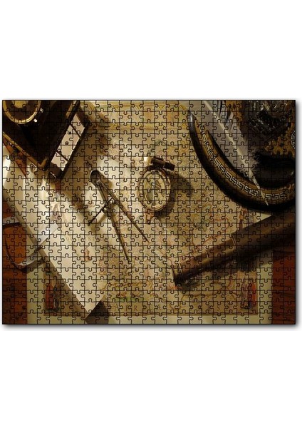 Cakapuzzle Harita ve Denizcilik Navigasyon Araçları Görseli 255 Parça Puzzle Yapboz Mdf (Ahşap)