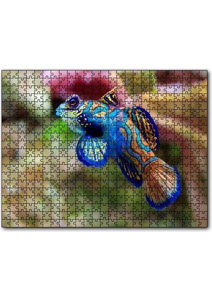 Cakapuzzle Mavi Mandarin Balığı 120 Parça Puzzle Yapboz Mdf (Ahşap)
