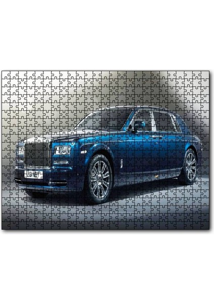 Cakapuzzle Mavi Rolls Royce Görseli 120 Parça Puzzle Yapboz Mdf (Ahşap)