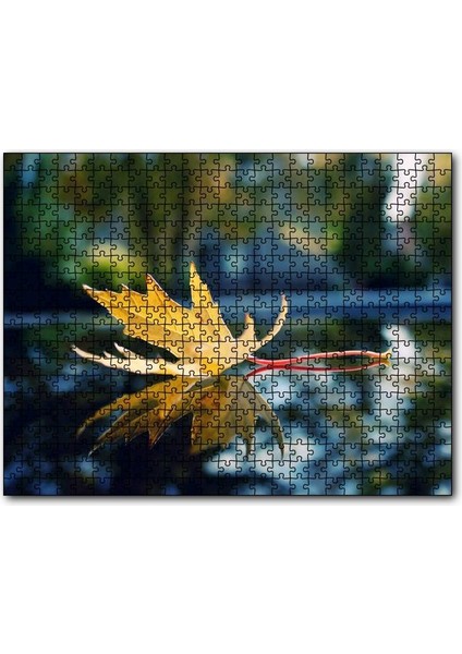 Cakapuzzle Sonbahar Yaprağı Yakın Çekim Görseli 120 Parça Puzzle Yapboz Mdf (Ahşap)