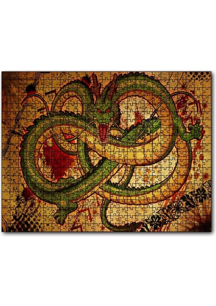 Cakapuzzle Çince Mitoloji Yılan Shenron Görseli 255 Parça Puzzle Yapboz Mdf (Ahşap)