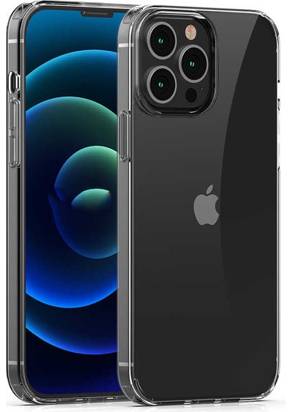 Apple iPhone 13 Pro Max Kılıf Coss Şeffaf Silikon Sert Kapak Şeffaf