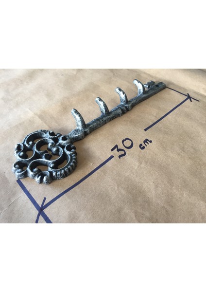 Metal Anahtar Askısı (Eskitme Siyah)