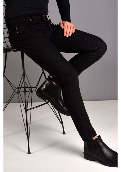 Kocmen Erkek Likralı Slimfit Kot Pantolon K-0279 - Siyah
