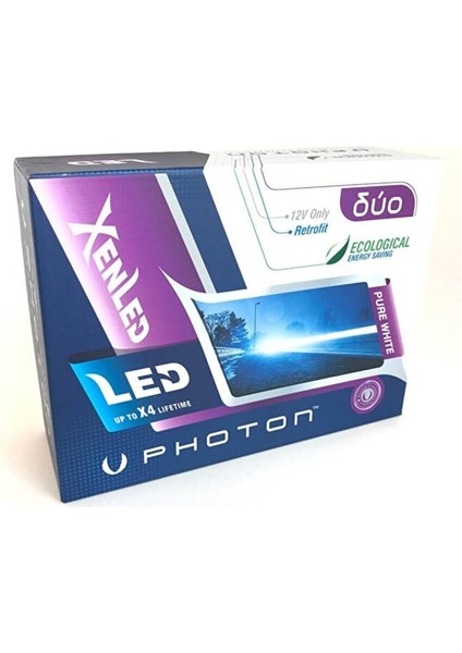 Xenon H11 Duo 8000 Lümen - H11 Xenon Photon Duo - Xenon H11 Duo - 6000 Kelvin Beyaz Işık