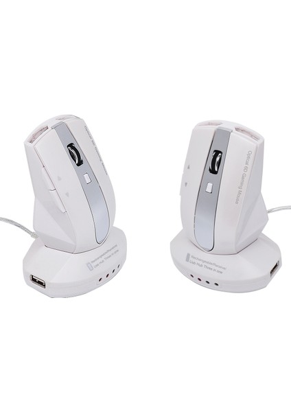 Fare Şarj M-011G 2.4ghz 6 Keys Kablosuz Inci Beyazı (Yurt Dışından)