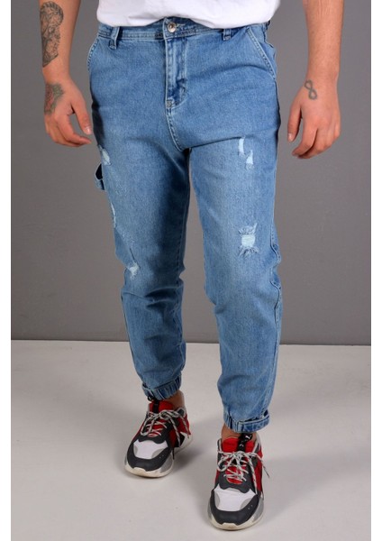 Kocmen Erkek Boyfriend Kot Pantolon K-0294 - Açık Mavi