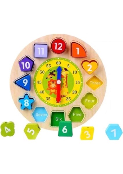 Ahşap Saat Geometrik Bultak Saat Ippe Geçirme Oyunu Saat Bultak modelleri