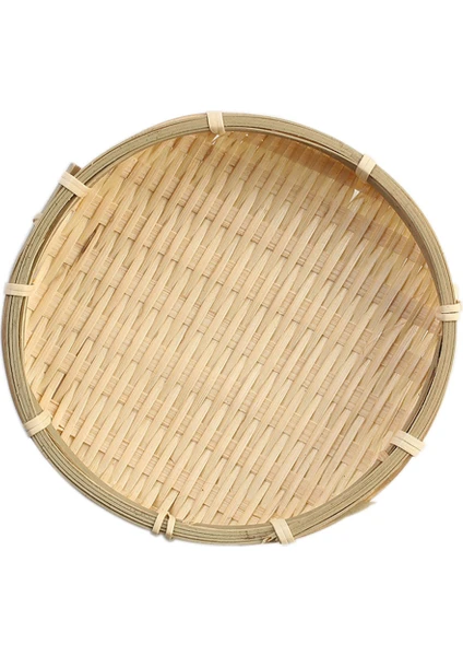 Bambu Plaka Bambu Örgü Elek Bakkaliye Sepetleri Dairesel S 13 × 2 cm (Yurt Dışından)