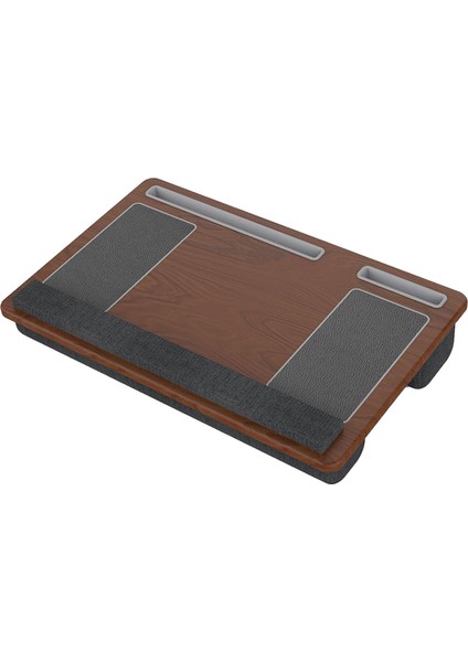 Dizüstü Kucak Masası - Bileklik ve Mouse Pad ile Yatak Odası Masası, Telefon ve Tablet Için Yuvası, Yazma ve Çizim Masası - Brown (Yurt Dışından)